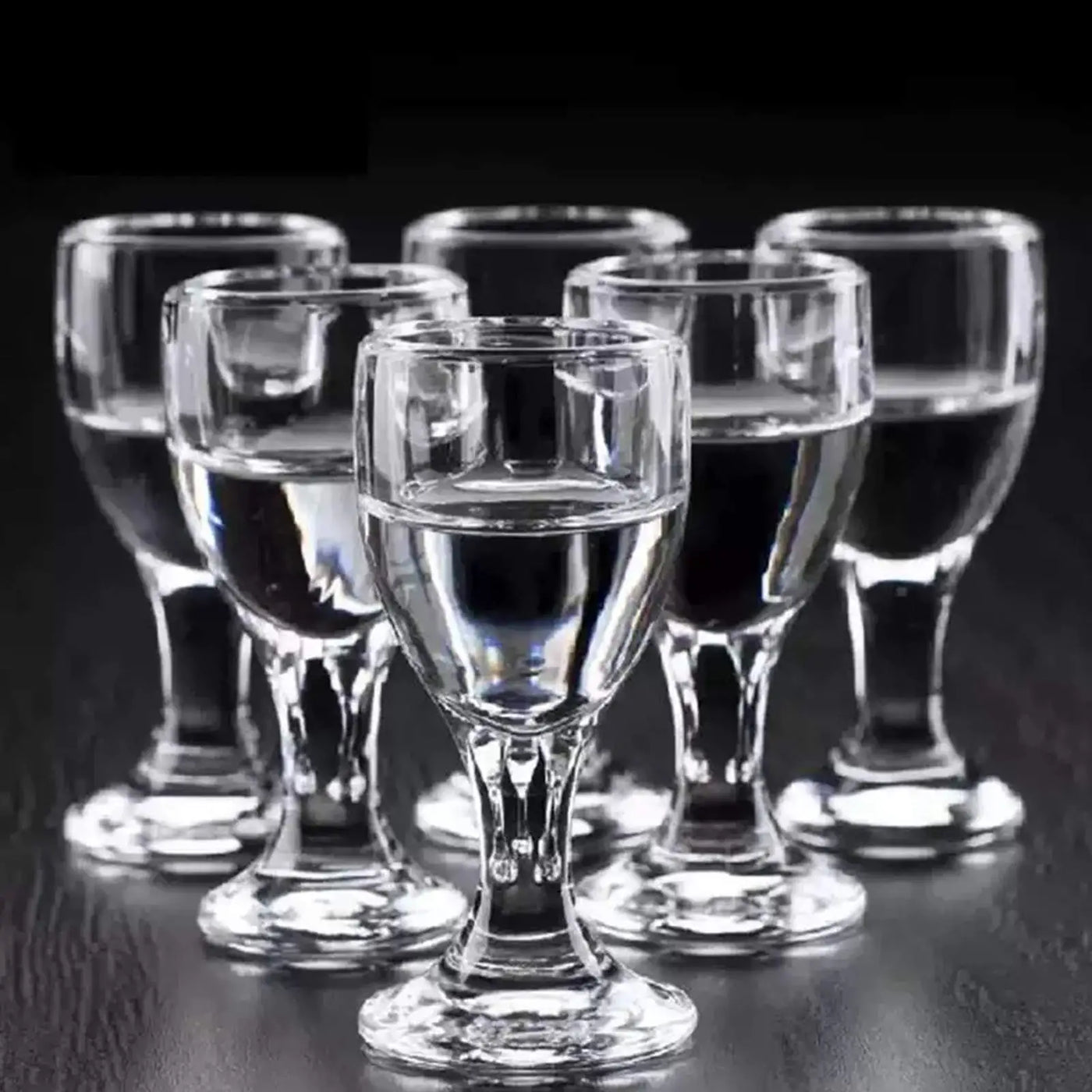 6pcs Mini Wine Cups Set 10/15/25ml Shot Glass Transparent Drinkware Tall Foot Goblet Liquor Spirits Glasses Drinking Cups