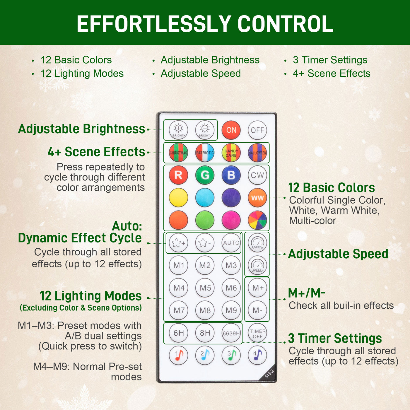 9ft Christmas Tree with Colourful DIY Synchronized LEDs, Hinged Pencil Xmas Tree with Remote, Daily Timer, White