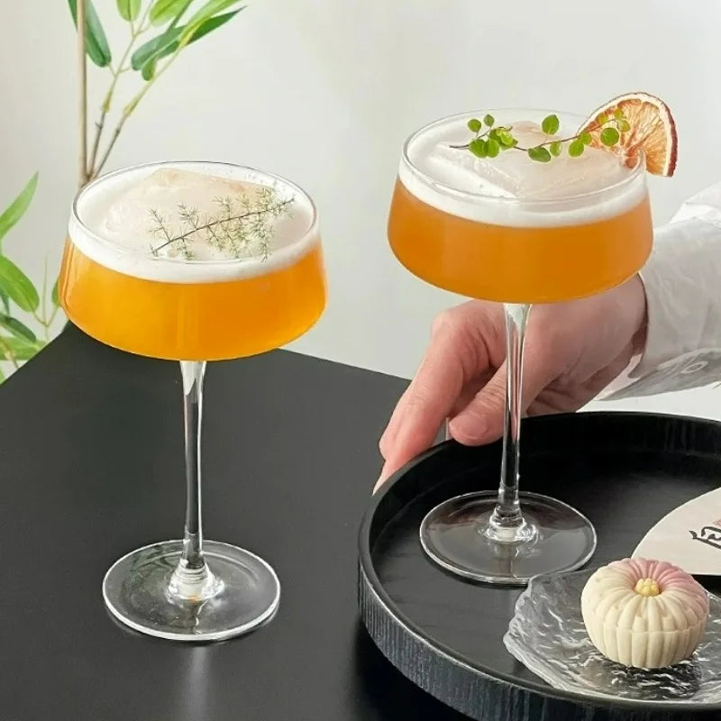 Creative Cocktail Glasses Cup Japanese Style Tower Glass Cup Red Wine Goblet Fruit Wine Cups Martini Glasses Bar Kitchen Tools