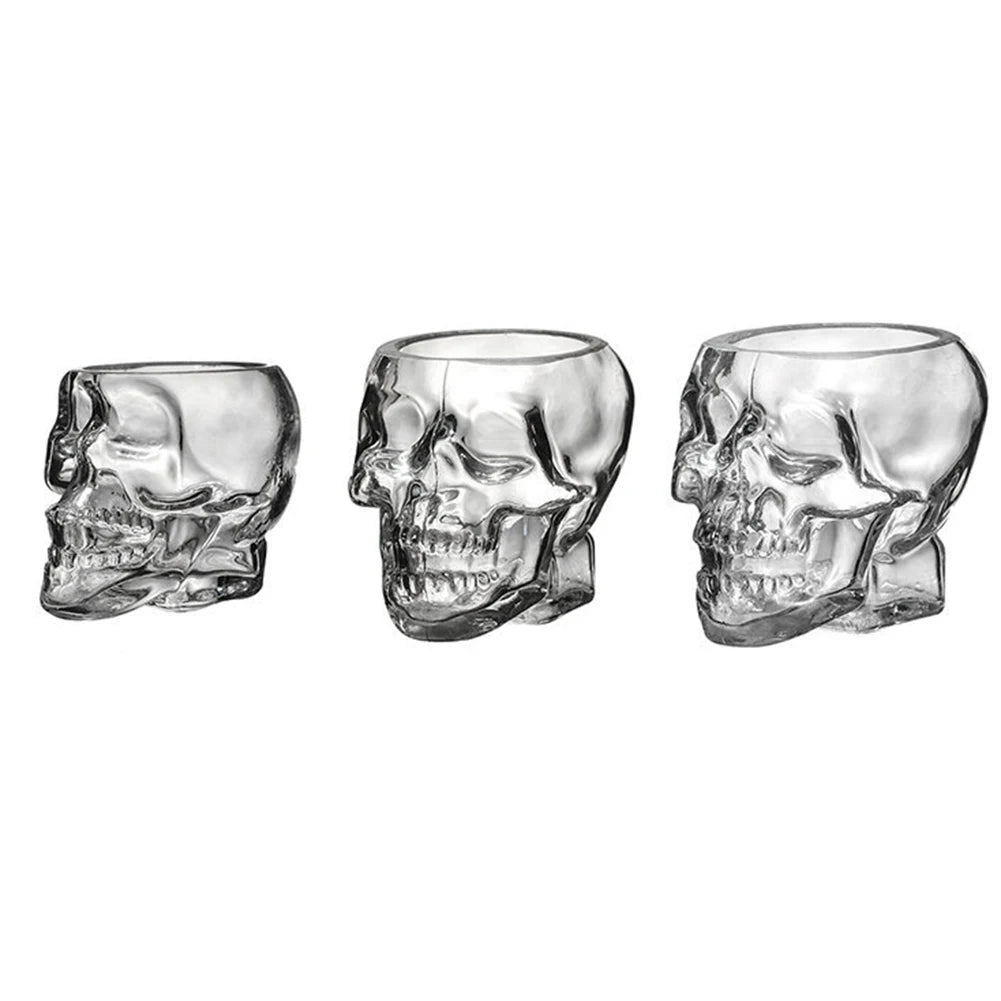 80/150/350 ML Skull Glasses Novelty Drinking Glassware Gothic Kitchen Decor Skull Face Beer Mug Halloween Decor for KTV Bar Club