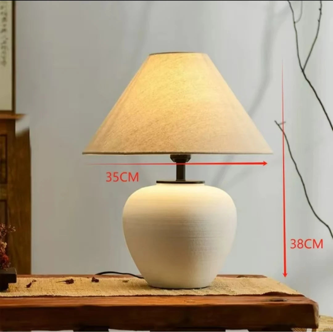 Retro Ceramic Floor Lamp, Bedroom Table Floor Lamp, Living Room Bedside Floor Lamp, Room Decoration Indoor Lighting Lamp