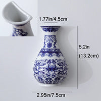 Ceramics Flower Vase Decoration Home Blue And White Vases For Wedding Decor Living Room Ornaments Table Desktop Retro Art Crafts