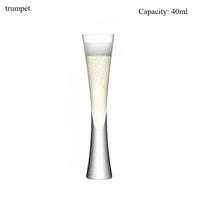 Hourglass Shape Glass Cup Tall Elegant Champagne Flute for Juice Beer Cocktail Home Bar Party Wedding