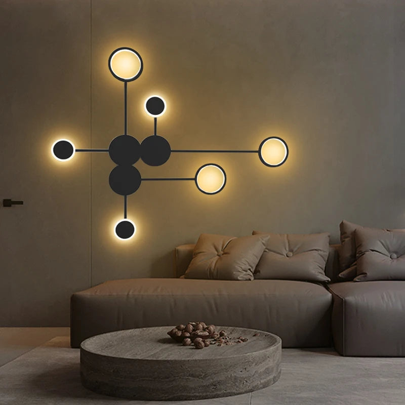 Nordic Modern Wall Lamp Led Minimalist Wall Light  Living Room Bedroom Staircase Light Home Decoration Bedside Wall Sconce Lamps