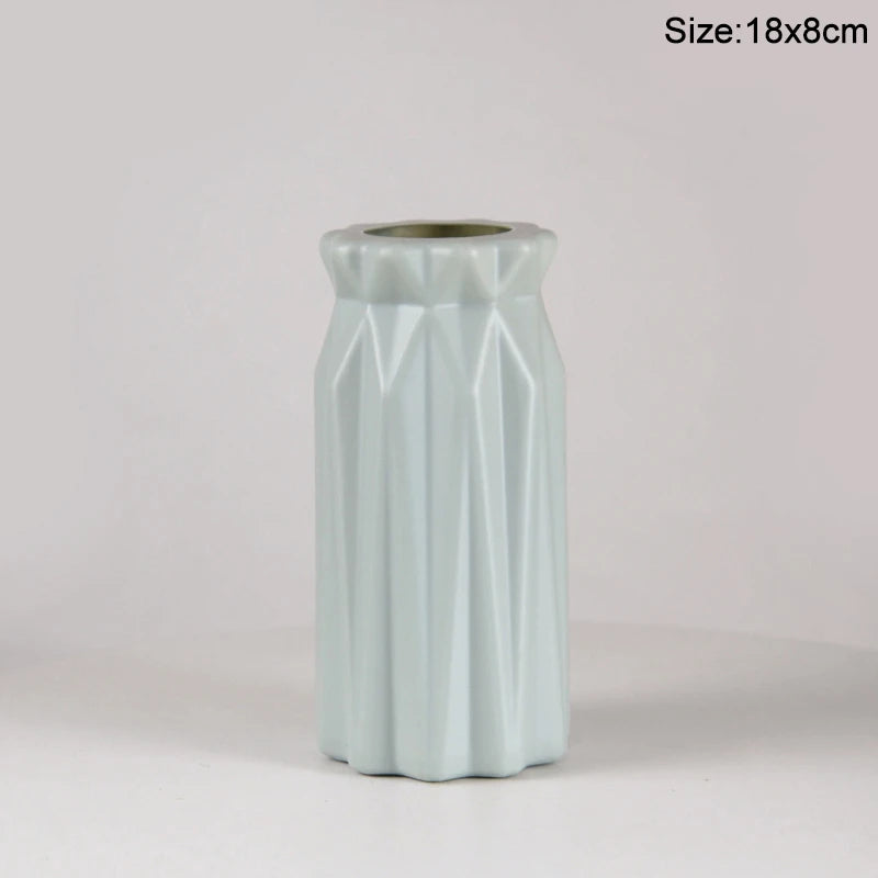Modern Flower Vase Plastic Flower Bouquet Pot Basket Nordic Home Living Room Decoration Ornament Dinner Table Flower Arrangement