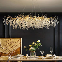 Modern Luxury Home Decor Crystal Chandelier For Kitchen Island Dining Tables Living Rooms Pendant Lamps Indoor Lighting Fixture