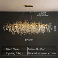 Modern Luxury Home Decor Crystal Chandelier For Kitchen Island Dining Tables Living Rooms Pendant Lamps Indoor Lighting Fixture