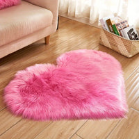 1pc Valentine'S Day Small Heart-Shaped Plush Area Rug Soft Indoor Carpet for Living Room Bedroom Cozy Home Decor New Year'S Gift