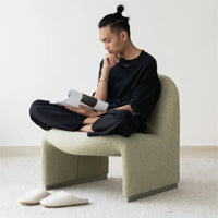 MOMO Hill Designer Chair Single Sofa Small Household Lounge Chair Scandinavian Bauhaus Chair Vintage Sofa Chair