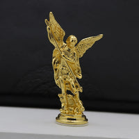 Christian Saint Michael FigurineThe Archangel Defeating Satan Guardian Statues Zinc Alloy Ctafts For Home Room Tabletop Desktop