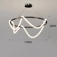 Post-Modern Restaurant Notes Long Hose Lamp Creative Bar Cafe Shop Art Front Desk Designer Chandeliers