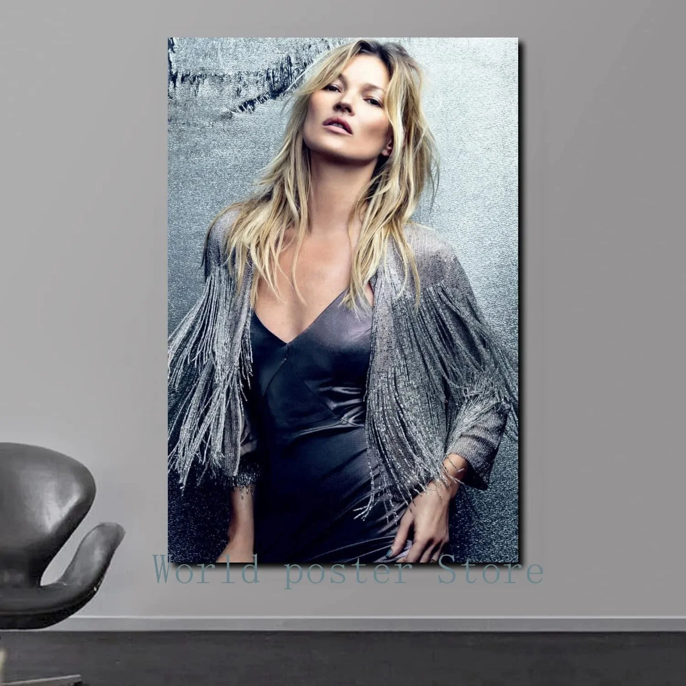 Scandinavian Simple Wall Art Sexy Supermodel Kate Moss HD Canvas Poster Print for Home Bedroom Living Room Decoration Gifts