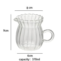 Glass Tea Pitcher Transparent Handle Milk Coffee Cup Heat-Resisting High Borosilicate Glass Coffee Pot  Espresso Measuring Cup