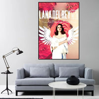 Lana Del Rey Popular Singer, Aesthetic Wall Art, HD Canvas Print Poster, Home Living Room Room, Office Decoration Supplies