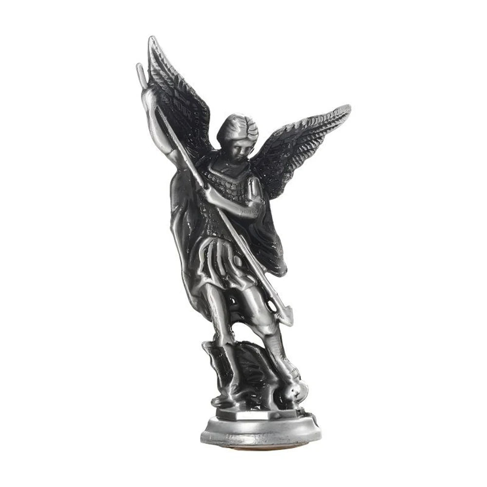 Christian Saint Michael FigurineThe Archangel Defeating Satan Guardian Statues Zinc Alloy Ctafts For Home Room Tabletop Desktop