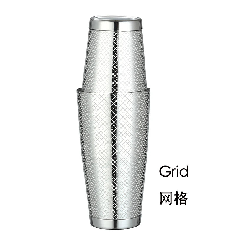 Stainless Steel Boston Shaker Bar Shaker with different Surface Finish -2 Piece Cocktail Shaker, 15-Ounce and 25-Ounce