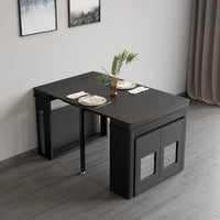 Modern Extendable Dining Table Rectangle Sideboard With Storage