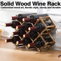 6/10 Wooden Bottle Holders Wine Rack Storage Wine Cabinet Kitchen Pantry Bar Wine Cabinet Multiple Bottles Pine Wood Wine Stand