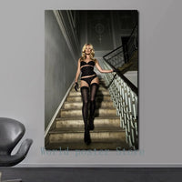 Scandinavian Simple Wall Art Sexy Supermodel Kate Moss HD Canvas Poster Print for Home Bedroom Living Room Decoration Gifts