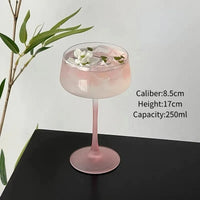 Creative Cocktail Glasses Cup Japanese Style Tower Glass Cup Red Wine Goblet Fruit Wine Cups Martini Glasses Bar Kitchen Tools