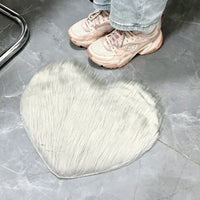 1pc Valentine'S Day Small Heart-Shaped Plush Area Rug Soft Indoor Carpet for Living Room Bedroom Cozy Home Decor New Year'S Gift