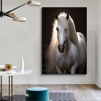 Black and White Wild Horses Canvas Paintings on the Wall Art Posters and Prints Animals Modern Art Pictures Room Decor Cuadros