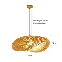 Bamboo Hanging Lamp Pendant Ceiling Light Rattan Wicker Lustre Hand Knit Braiding Suspended Home Dining люстра потол