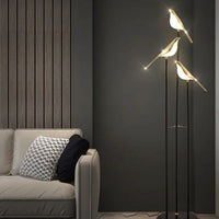Scandinavia Designer LED Floor Lamps with Bird Illumination Table Desk Light for Bedroom Living Room