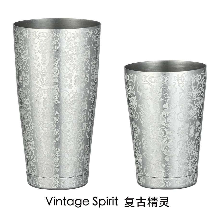 Stainless Steel Boston Shaker Bar Shaker with different Surface Finish -2 Piece Cocktail Shaker, 15-Ounce and 25-Ounce