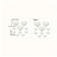 1Set 3D Love Hearts Mirror Wall Sticker Decal Wall Art Removable Wedding Decoration Kids Room Decoration Toilet Table Stickers