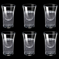 6pcs Mini Wine Cups Set 10/15/25ml Shot Glass Transparent Drinkware Tall Foot Goblet Liquor Spirits Glasses Drinking Cups