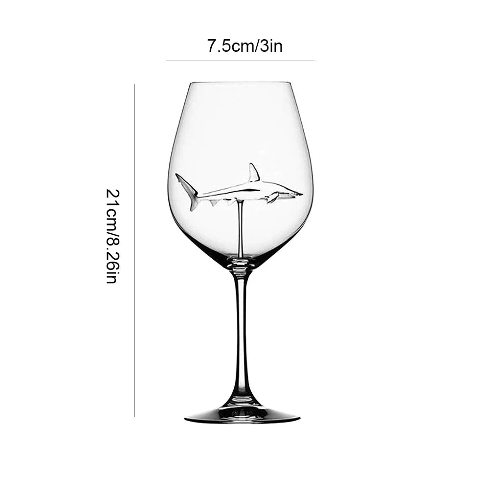300ml Glass Cup European Crystal Shark Red Wine Cup Wine Bottle High Heel Shark Red Wine Cup Wedding Party Gift