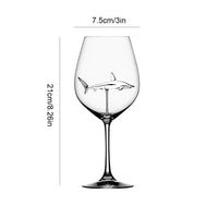 300ml Glass Cup European Crystal Shark Red Wine Cup Wine Bottle High Heel Shark Red Wine Cup Wedding Party Gift