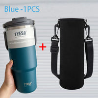 TYESO Stainless Steel Coffee Cup Cold And Hot Double-layer Insulated Cup Tumbler Thermo Water Bottle Car Travel Mug Vacuum Flask