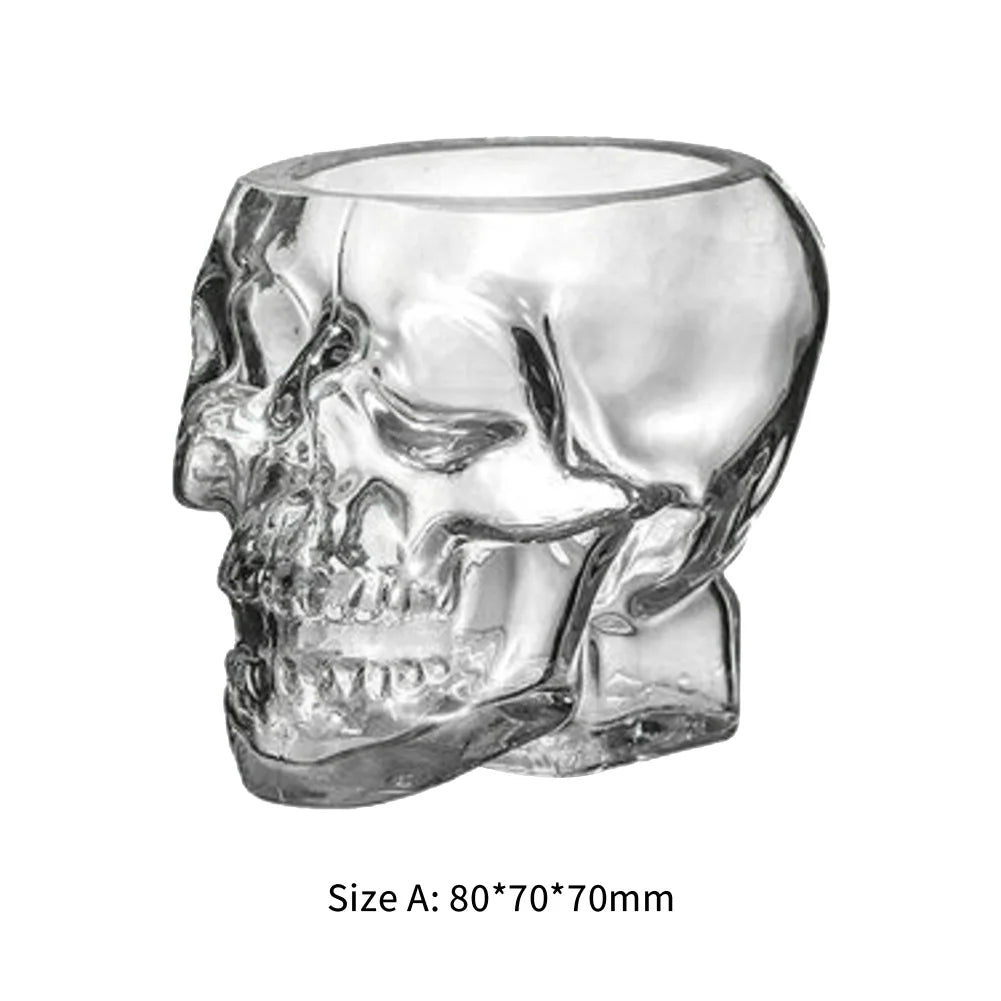 80/150/350 ML Skull Glasses Novelty Drinking Glassware Gothic Kitchen Decor Skull Face Beer Mug Halloween Decor for KTV Bar Club