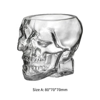 80/150/350 ML Skull Glasses Novelty Drinking Glassware Gothic Kitchen Decor Skull Face Beer Mug Halloween Decor for KTV Bar Club