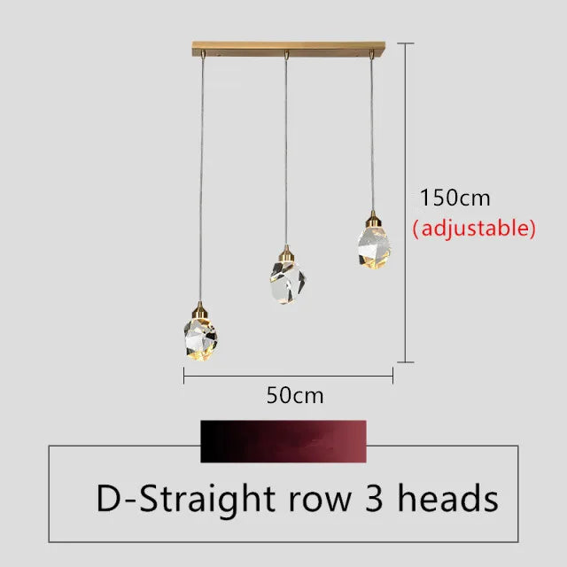 Nordic Crystal Pendant Light for Living Room Bar Hanging  Lustre  For Bedroom Bedside LED Wall Lights Indoor Lighting Fixtures