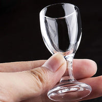 6pcs Mini Wine Cups Set 10/15/25ml Shot Glass Transparent Drinkware Tall Foot Goblet Liquor Spirits Glasses Drinking Cups
