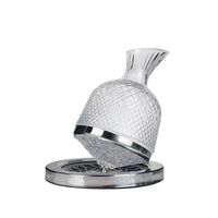 High end crystal glass 360 degree rotating decanter drum 1500ml decanter wine dispenser inflator mirror kettle decoration