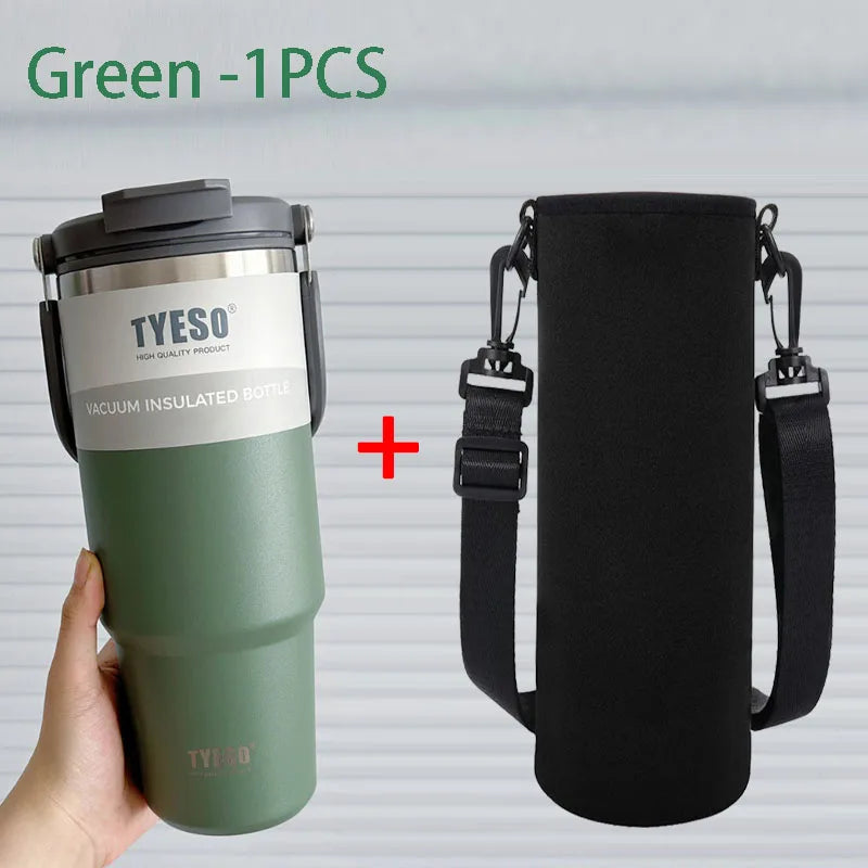 TYESO Stainless Steel Coffee Cup Cold And Hot Double-layer Insulated Cup Tumbler Thermo Water Bottle Car Travel Mug Vacuum Flask
