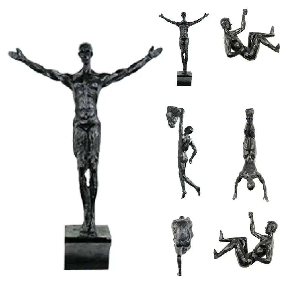 Athlete Rock Climbing Resin Background Wall Hanging Decoration, Sculpture Statue, Retro Figures, Present Decor New 2023