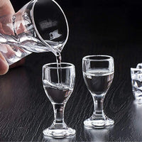 6pcs Mini Wine Cups Set 10/15/25ml Shot Glass Transparent Drinkware Tall Foot Goblet Liquor Spirits Glasses Drinking Cups