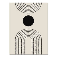 Abstract Boho Geometric Line Posters Black Beige Bohemian Wall Art Canvas Painting Print Picture for Living Room Home Decoration