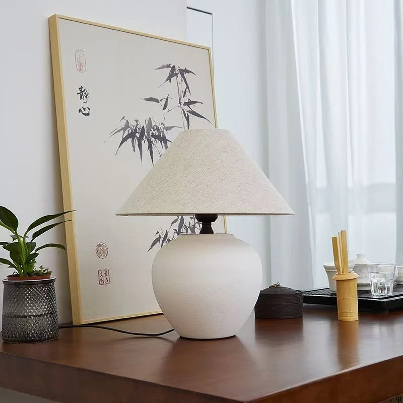 Retro Ceramic Floor Lamp, Bedroom Table Floor Lamp, Living Room Bedside Floor Lamp, Room Decoration Indoor Lighting Lamp