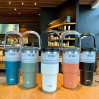 600ml 750ml 900ml Coffee Cup Thermal Vacuum Mug Stainless Steel Non-slip Leak-Proof Thermos Insulated Cup Milk Tea Water Bottle