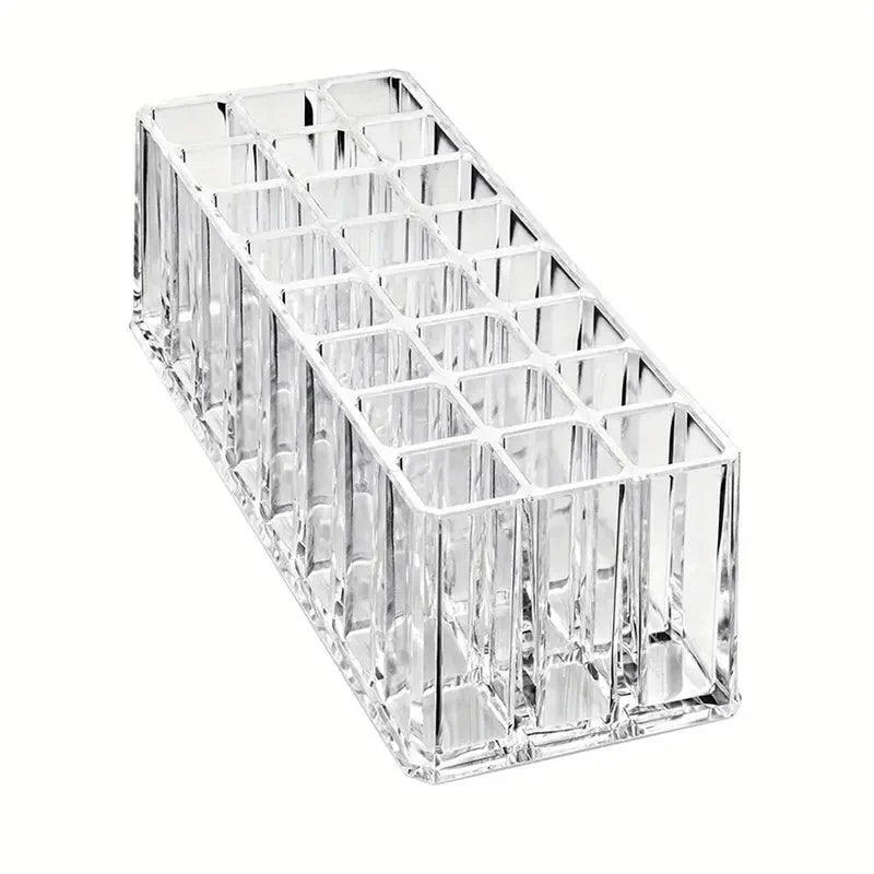 24 Slots Makeup Brush Organizer Acrylic Lipstick Organizer Cosmetic Storage Makeup Lipgloss Display Box Makeup Brushes Storage