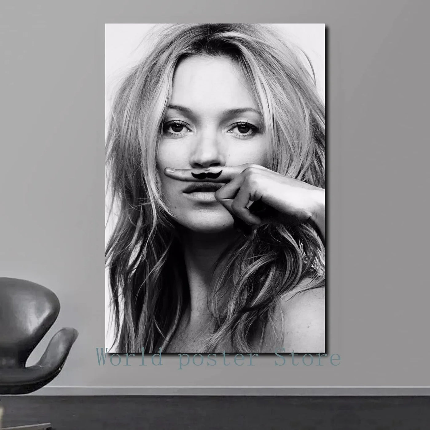 Scandinavian Simple Wall Art Sexy Supermodel Kate Moss HD Canvas Poster Print for Home Bedroom Living Room Decoration Gifts
