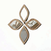 4PCS Boho Tear-Shaped Decorative Wall Mirrors, Acrylic Modern Mirror Wall Art, Bedroom, Office, Bedroom & Living Room Ornament