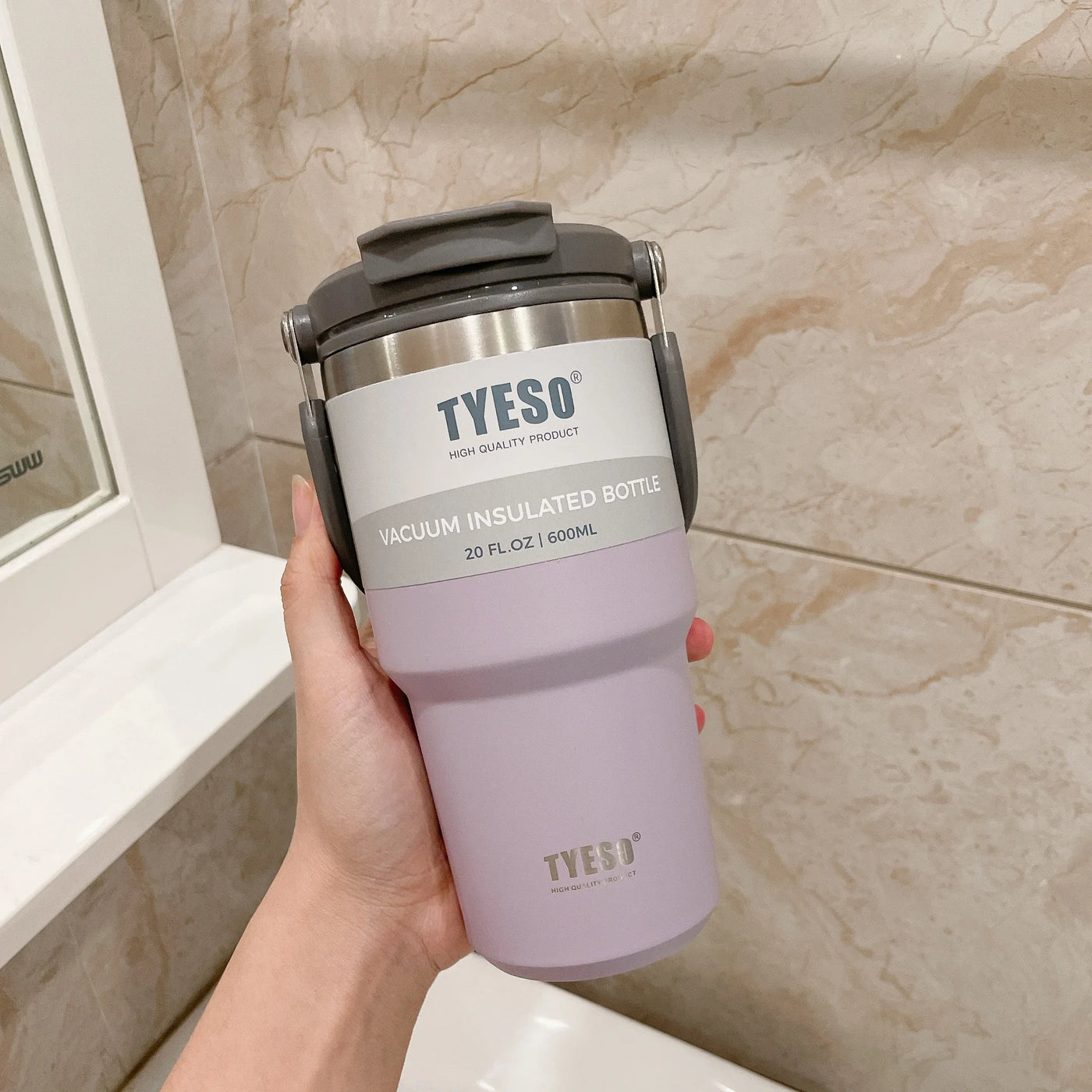600ml 750ml 900ml Coffee Cup Thermal Vacuum Mug Stainless Steel Non-slip Leak-Proof Thermos Insulated Cup Milk Tea Water Bottle