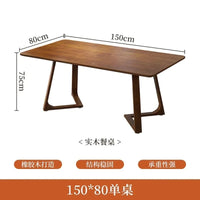 Pure Solid Wood Dining Table for Home Use High-End Restaurant Furniture Simple Design for Multiple People